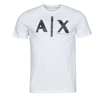 Kleidung Herren T-Shirts Armani Exchange 3LZTHA Weiss / Camouflage