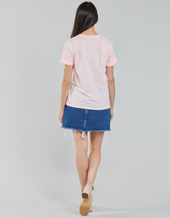 Guess ES SS GUESS 1981 ROLL CUFF TEE Rosa