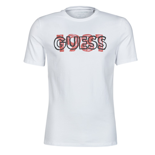 Kleidung Herren T-Shirts Guess ORWELL CN SS TEE Weiss