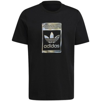 Kleidung Herren T-Shirts adidas Originals Camo Infill Tee Schwarz