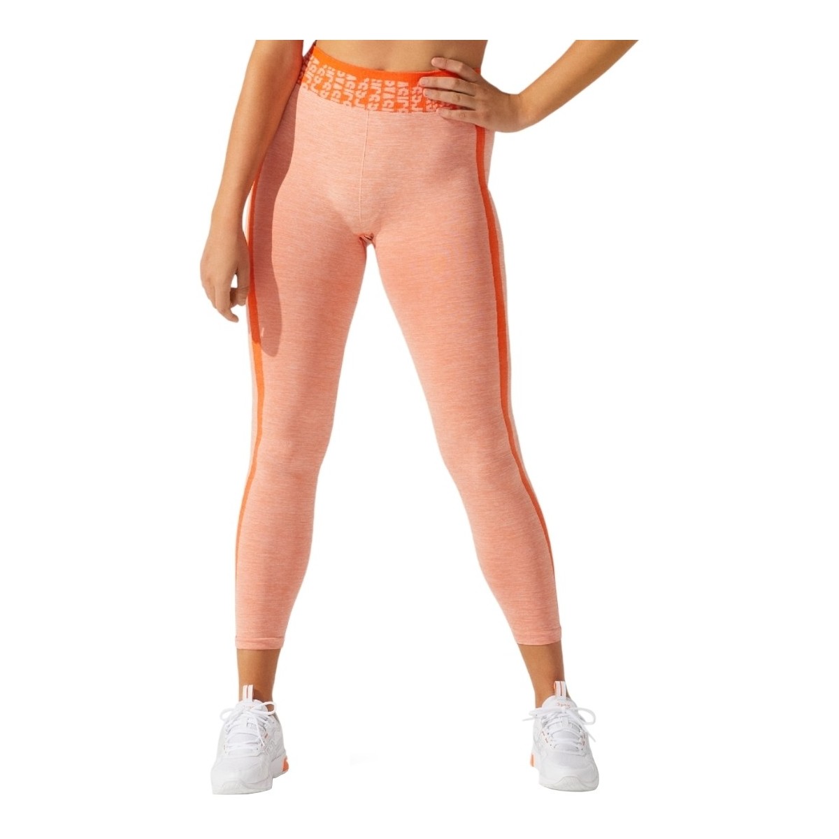 Kleidung Damen Leggings Asics W Cropped Logo Seamless Tight Orange
