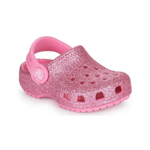 Schuhe Kinder Pantoletten / Clogs Crocs CLASSIC GLITTER CLOG K Rosa / Glitterfarbe