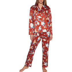 Kleidung Damen Pyjamas/ Nachthemden Admas Pyjama Loungewear Hose Hemd Winter Garden Rot