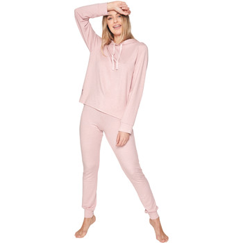 Kleidung Damen Pyjamas/ Nachthemden Admas Pyjama Loungewear Jogginghose Hoodie Make It Happen Rosa