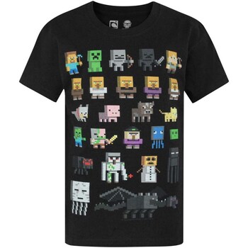 Kleidung Jungen T-Shirts Minecraft  Schwarz