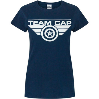 Kleidung Damen T-Shirts Captain America  Blau