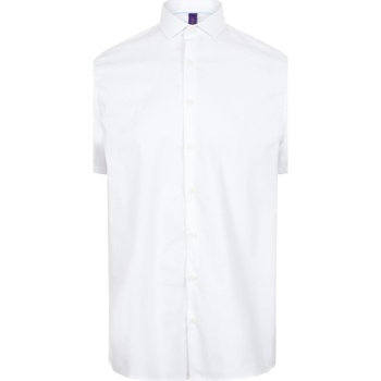Kleidung Herren Kurzärmelige Hemden Henbury HB537 Weiss
