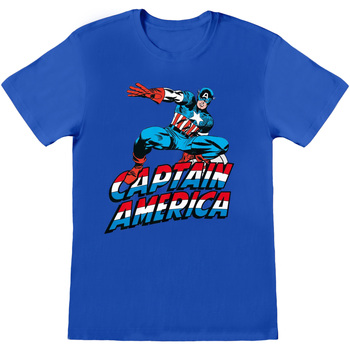 Kleidung Langarmshirts Captain America  Blau