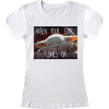 Kleidung Damen T-Shirts Star Wars: The Mandalorian  Weiss