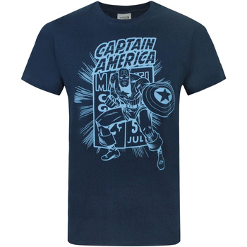 Kleidung Herren Langarmshirts Captain America  Blau