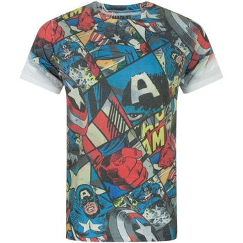 Kleidung Herren T-Shirts Captain America  Multicolor