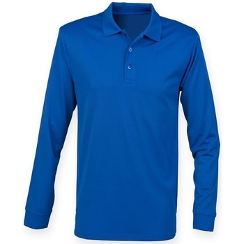 Kleidung Langärmelige Polohemden Henbury H478 Blau