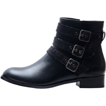 Schuhe Damen Low Boots The Divine Factory 173572 Schwarz