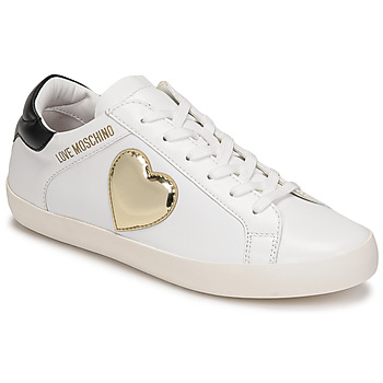 Schuhe Damen Sneaker Low Love Moschino JA15402G1E Weiss / Goldfarben / Schwarz