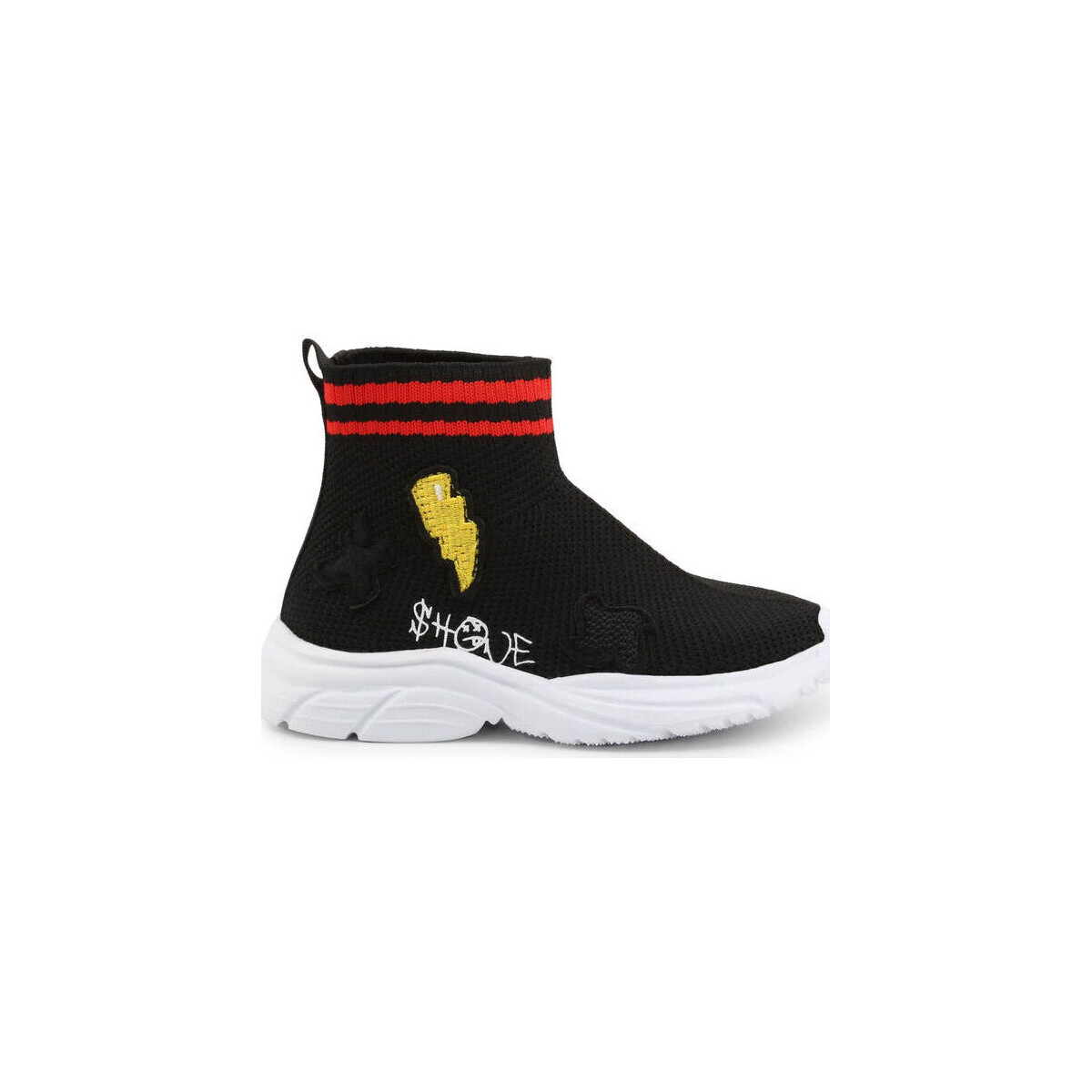 Schuhe Herren Sneaker Shone 1601-005 Black/Red Schwarz