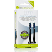 Beauty Accessoires Körper Beconfident Sonic Toothbrush Heads Regular Black Set 