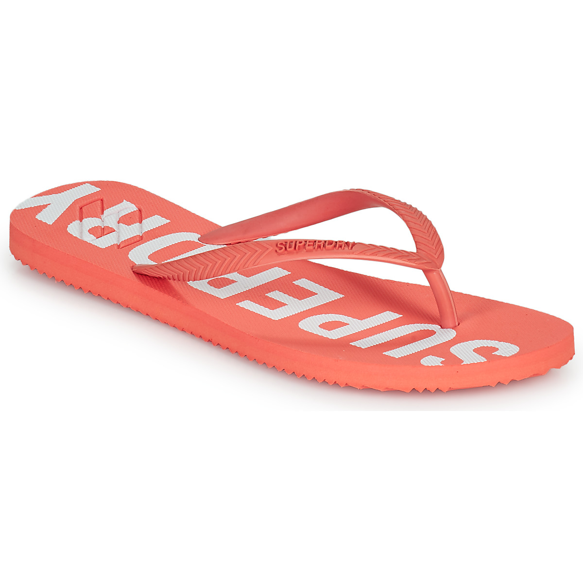 Schuhe Damen Zehensandalen Superdry Code Essential Flip Flop Korallenrot