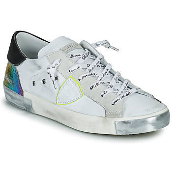 Schuhe Damen Sneaker Low Philippe Model PRSX LOW WOMAN Weiss / Silbern / Multicolor