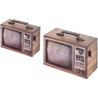 Home Koffer / Aufbewahrungsboxen Signes Grimalt Telebox Set 2 He Braun
