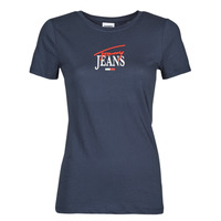 Kleidung Damen T-Shirts Tommy Jeans TJW SKINNY ESSENTIAL LOGO 1 SS Marine