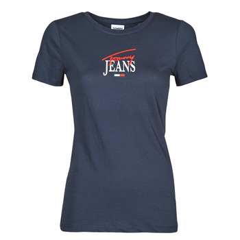 Kleidung Damen T-Shirts Tommy Jeans TJW SKINNY ESSENTIAL LOGO 1 SS Marine