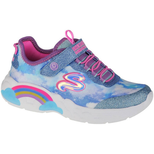 Schuhe Mädchen Sneaker Low Skechers Rainbow Racer Blau