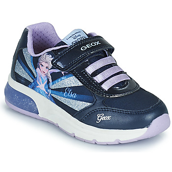 Schuhe Mädchen Sneaker Low Geox J SPACECLUB GIRL Blau / Violett