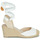 Schuhe Damen Leinen-Pantoletten mit gefloch MTNG 51122 Weiss