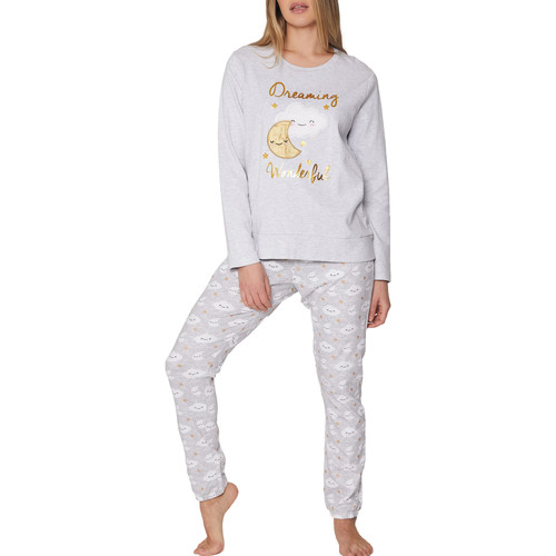 Kleidung Damen Pyjamas/ Nachthemden Admas Dreaming Wonderful Schlafanzug Hosenoberteil Grau