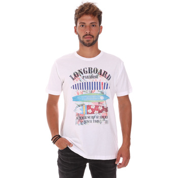 Kleidung Herren T-Shirts & Poloshirts Key Up 2D45S 0001 Weiss