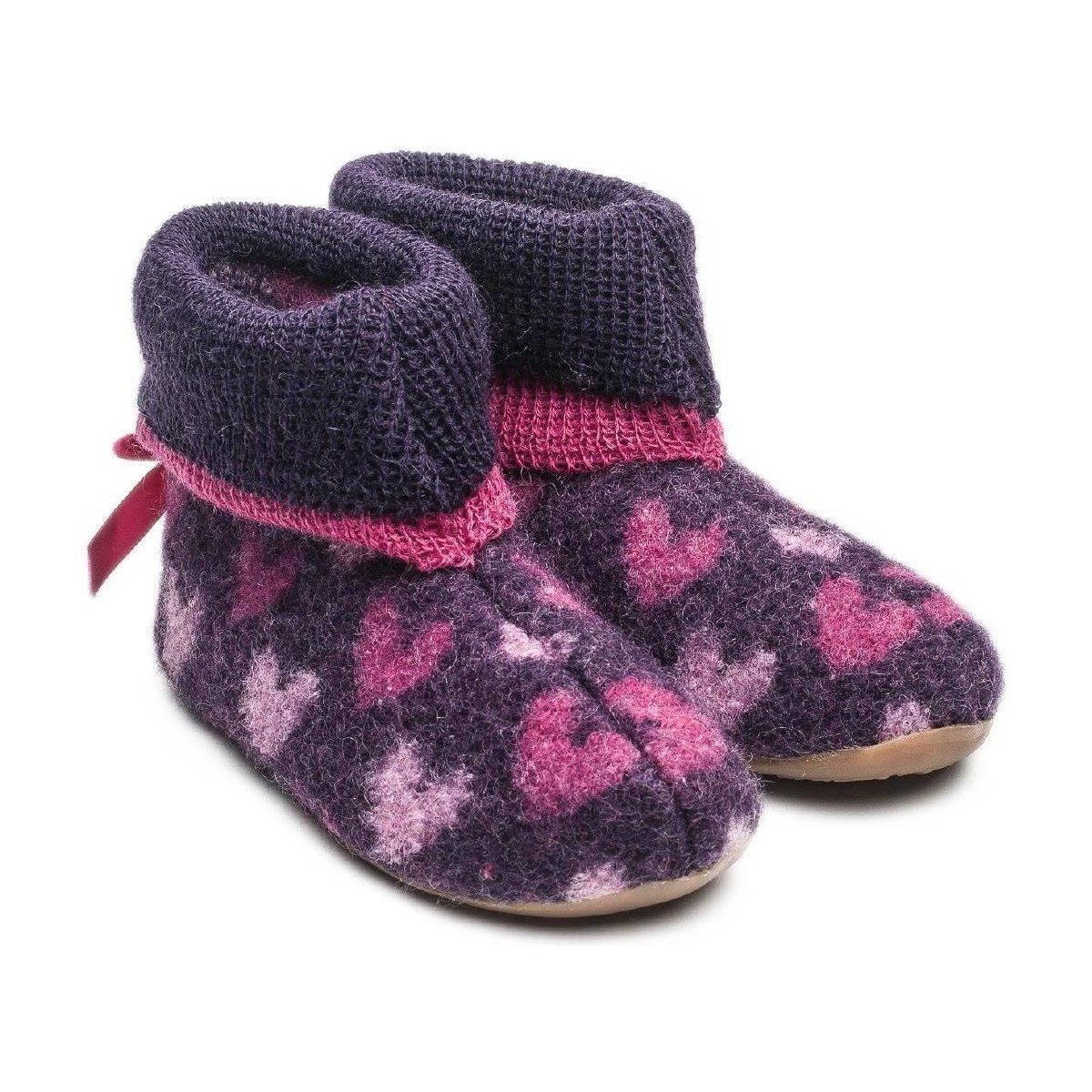 Schuhe Kinder Hausschuhe Haflinger 48307390 Violett