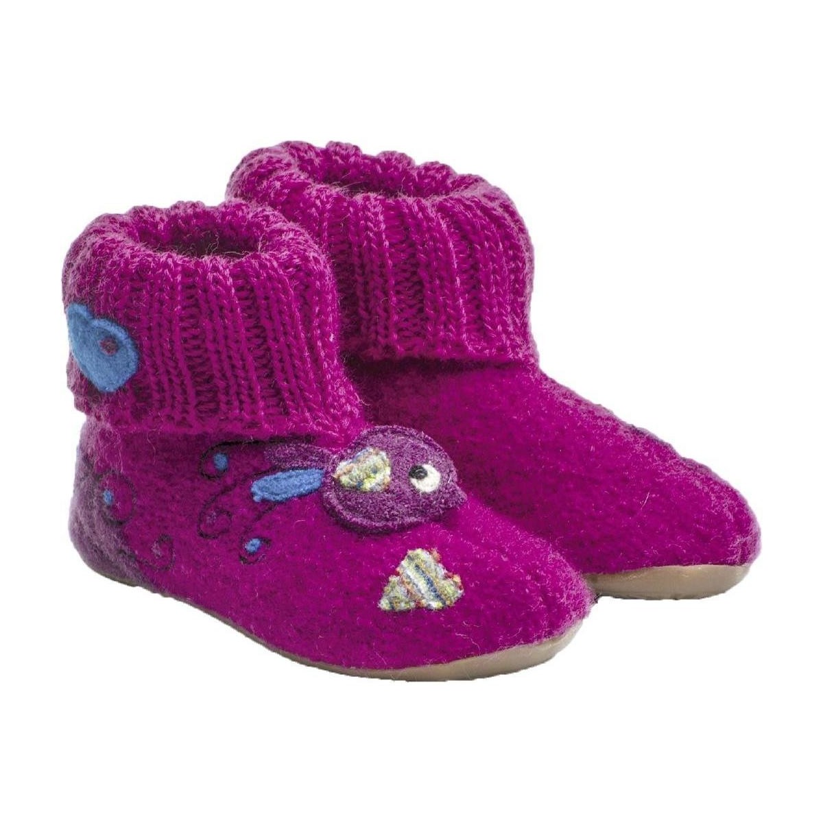 Schuhe Kinder Hausschuhe Haflinger 48500830 Violett