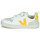 Schuhe Kinder Sneaker Low Veja Small V-10 Velcro Weiss / Gelb