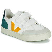 Schuhe Jungen Sneaker Low Veja Small V-12 Velcro Weiss / Gelb / Grün
