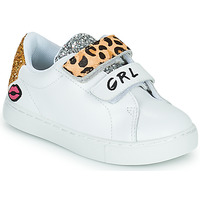 Schuhe Mädchen Sneaker Low Bons baisers de Paname MINI EDITH GRL PWR Weiss / Leopard