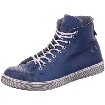 Schuhe Damen Stiefel Scandi Stiefeletten 2217 blau