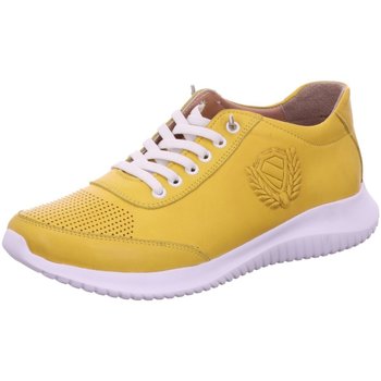 Schuhe Damen Sneaker Low Scandi Schnuerschuhe 004 gelb