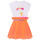Kleidung Mädchen Kurze Kleider Billieblush ANDORRE Weiss / Orange