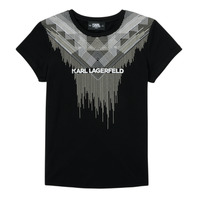 Kleidung Mädchen T-Shirts Karl Lagerfeld UAS Schwarz