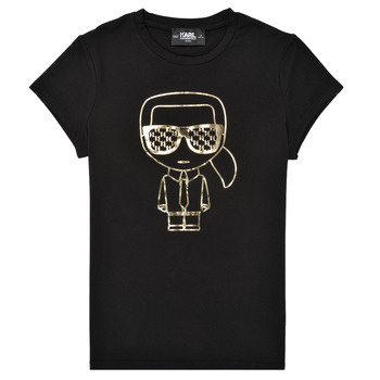 Kleidung Mädchen T-Shirts Karl Lagerfeld UNVEDIFE Schwarz