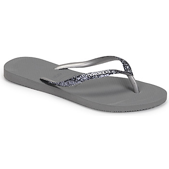Schuhe Damen Zehensandalen Havaianas SLIM GLITTER II Grau