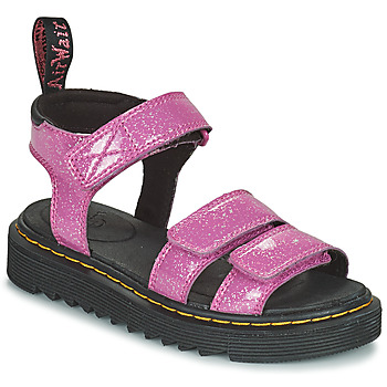 Schuhe Mädchen Sandalen / Sandaletten Dr. Martens Klaire J Dark Pink Cosmic Glitter Rosa