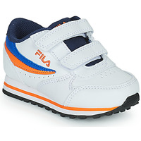 Schuhe Jungen Sneaker Low Fila ORBIT VELCRO tdl Weiss / Blau / Orange