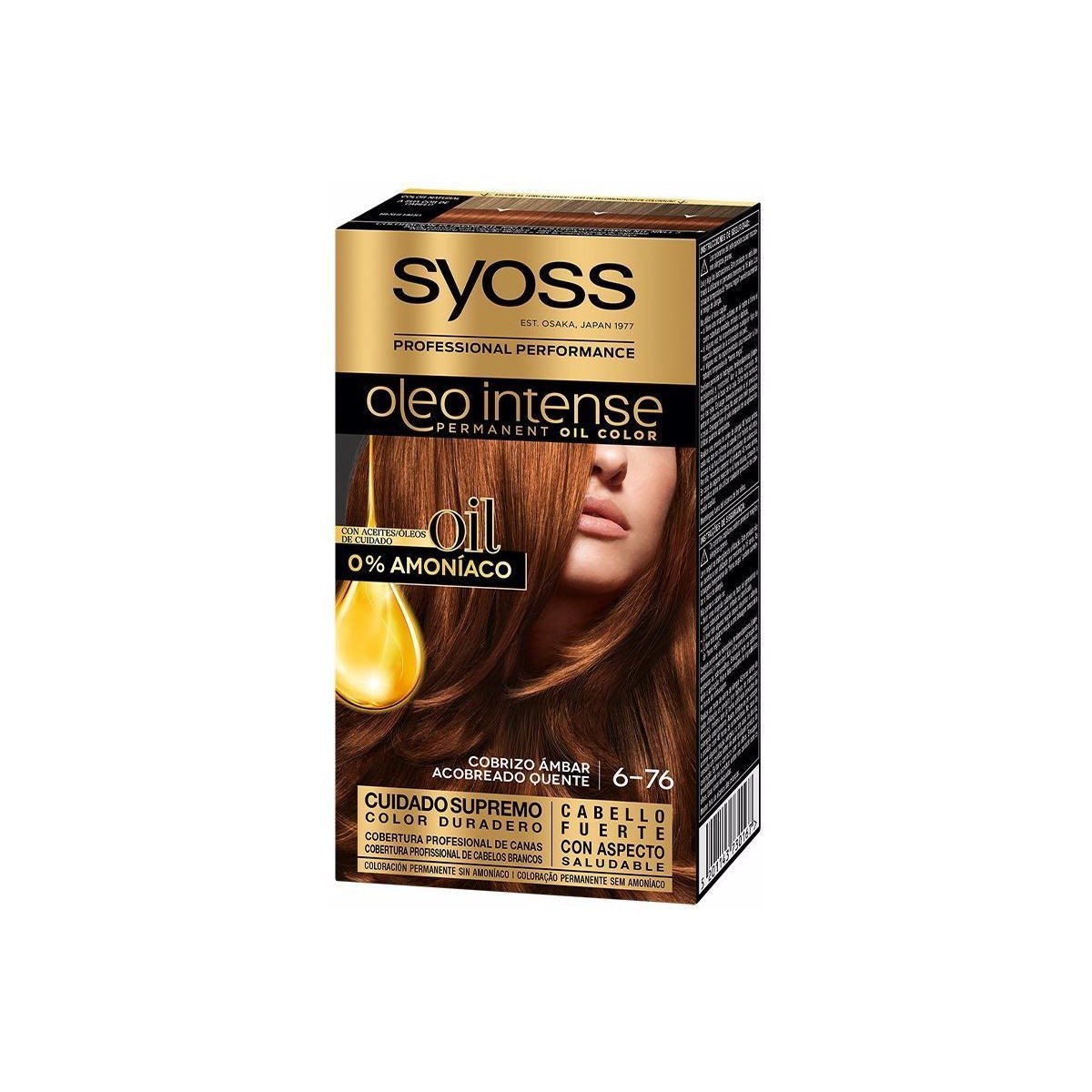 Beauty Damen Haarfärbung Syoss Oleo Intense Ammoniakfreie Haarfarbe Nr. 6,76 – Bernsteinkupfer 