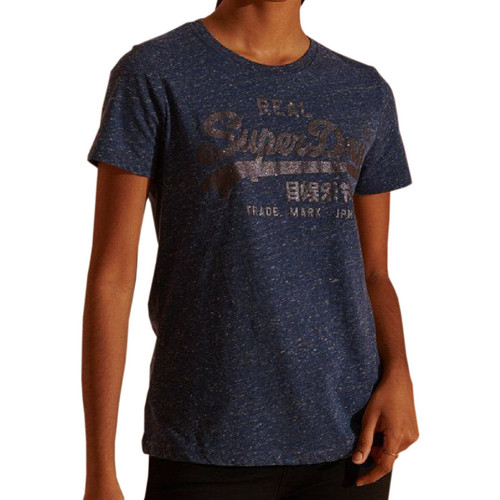 Kleidung Damen T-Shirts & Poloshirts Superdry W1010233B Blau