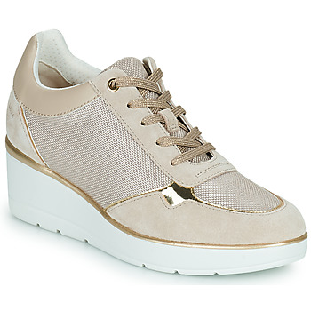 Schuhe Damen Sneaker Low Geox D ILDE Beige / Gold