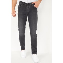 Kleidung Herren Slim Fit Jeans True Rise Hosen Stretch Regular Grau