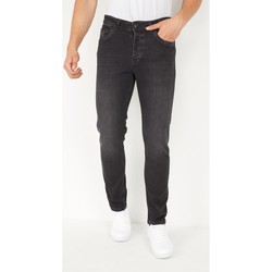 Kleidung Herren Slim Fit Jeans True Rise Hosen Stretch Regular Grau