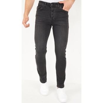 Kleidung Herren Slim Fit Jeans True Rise Regular Jeans Stretch Straight Grau