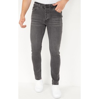 Kleidung Herren Slim Fit Jeans True Rise Regular Jeans Stretch Grau